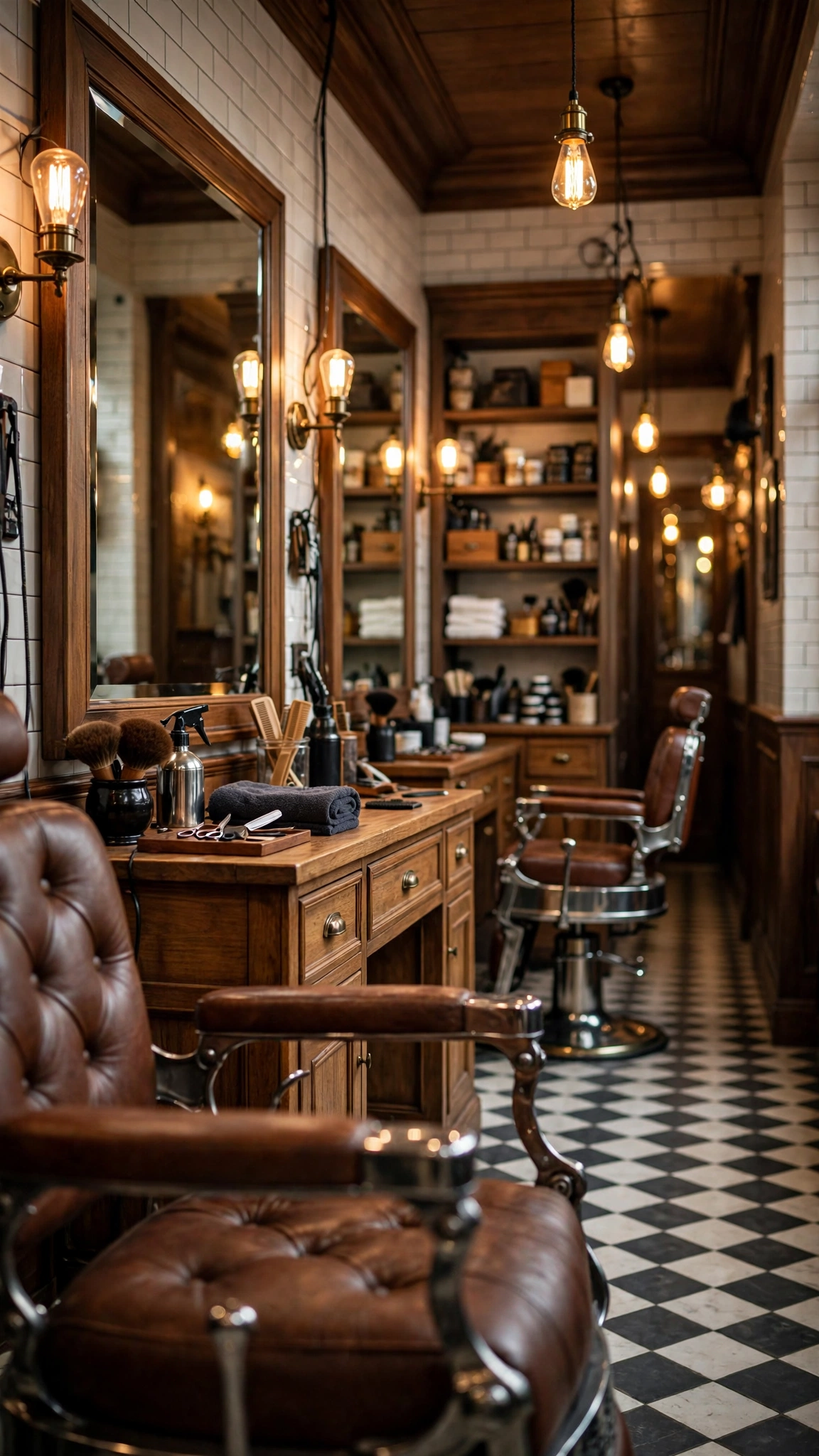 Vintage Gentleman Barbershop — UGC video ad background environment by Crisp UGC Ads