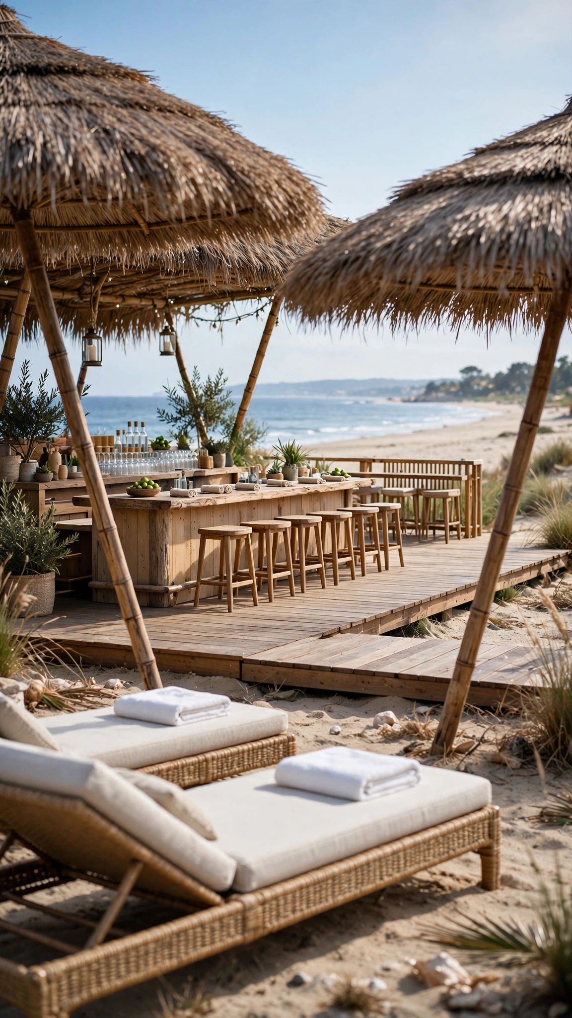 Mediterranean Beach Club — UGC video ad background environment by Crisp UGC Ads