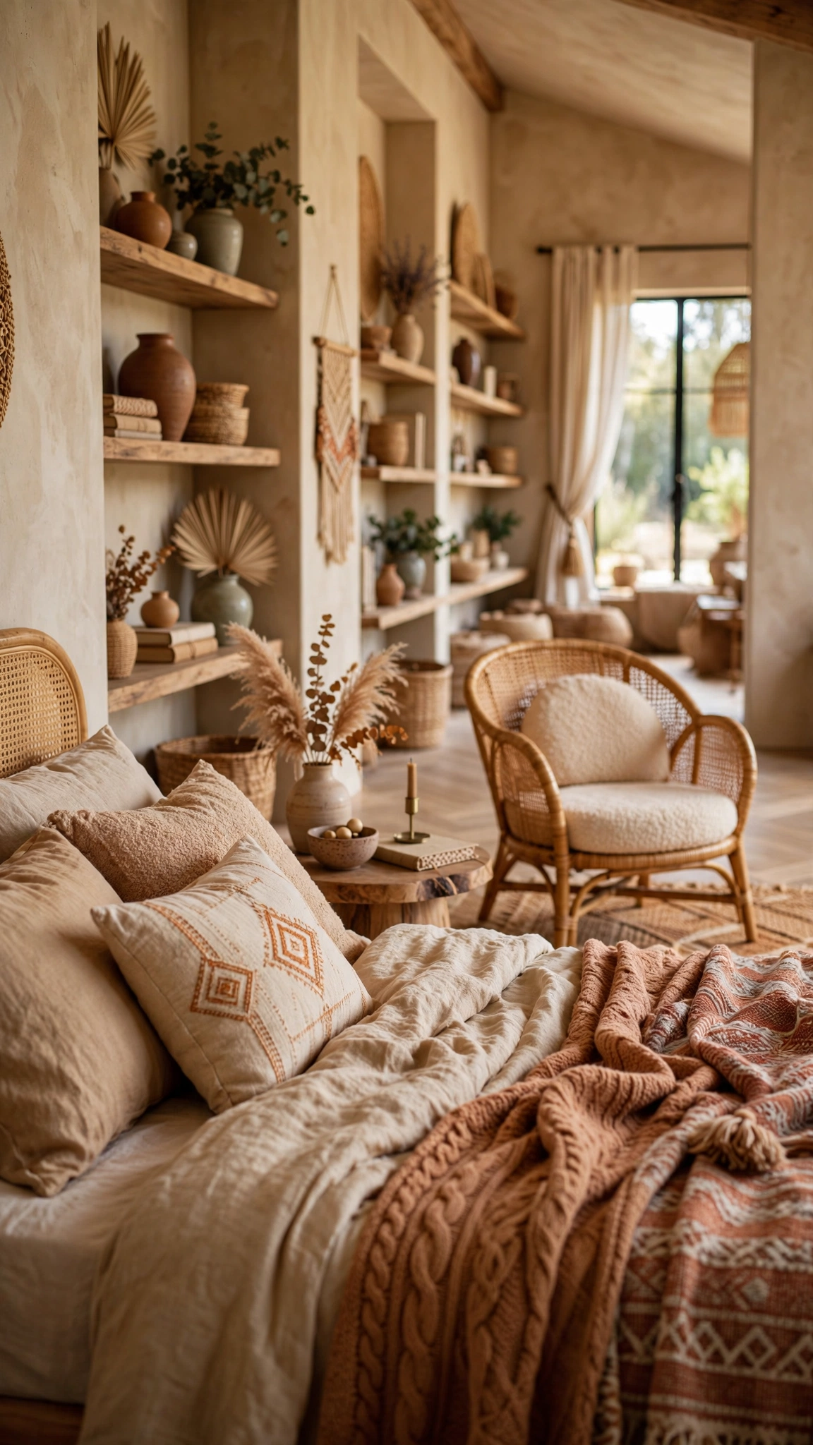 Boho Aesthetic Bedroom — UGC video ad background environment by Crisp UGC Ads