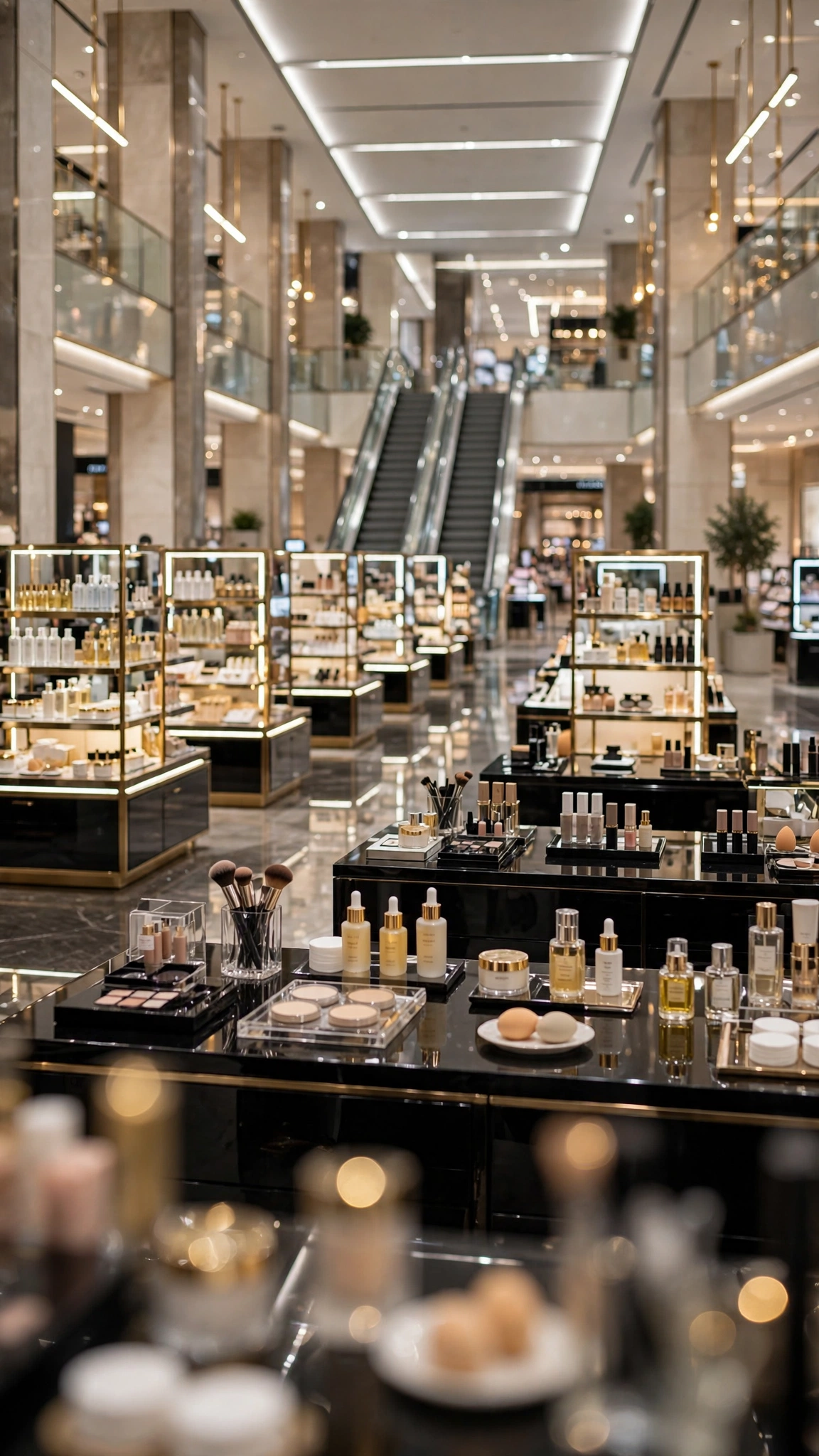 Luxury Cosmetics Counter — UGC video ad background environment by Crisp UGC Ads
