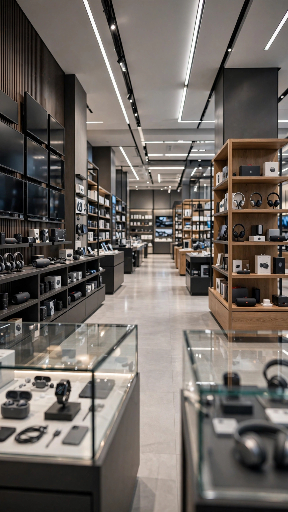 Minimalist Tech Flagship Store — UGC video ad background environment by Crisp UGC Ads