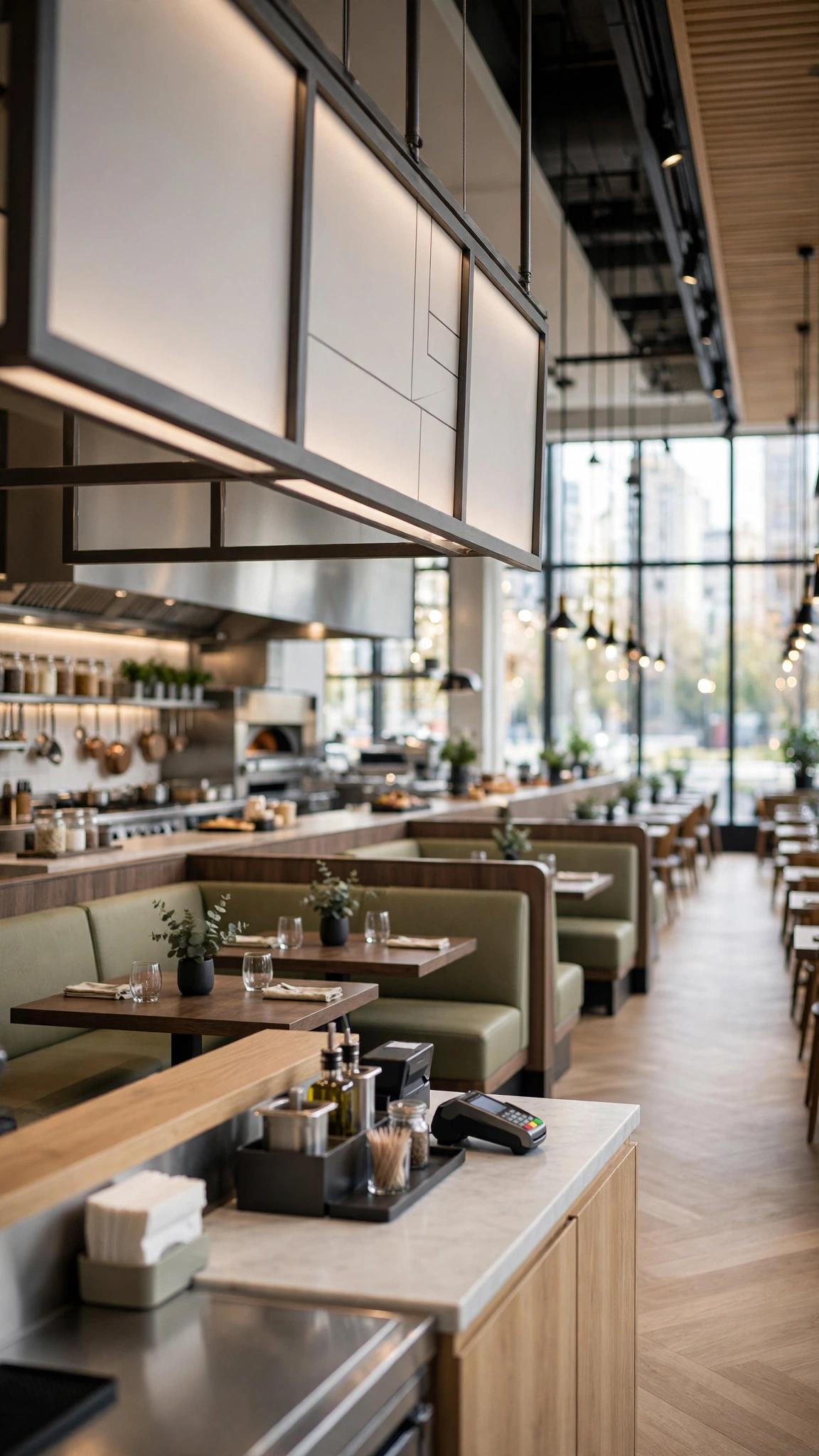 Modern Fast-Casual Salad Bar — UGC video ad background environment by Crisp UGC Ads