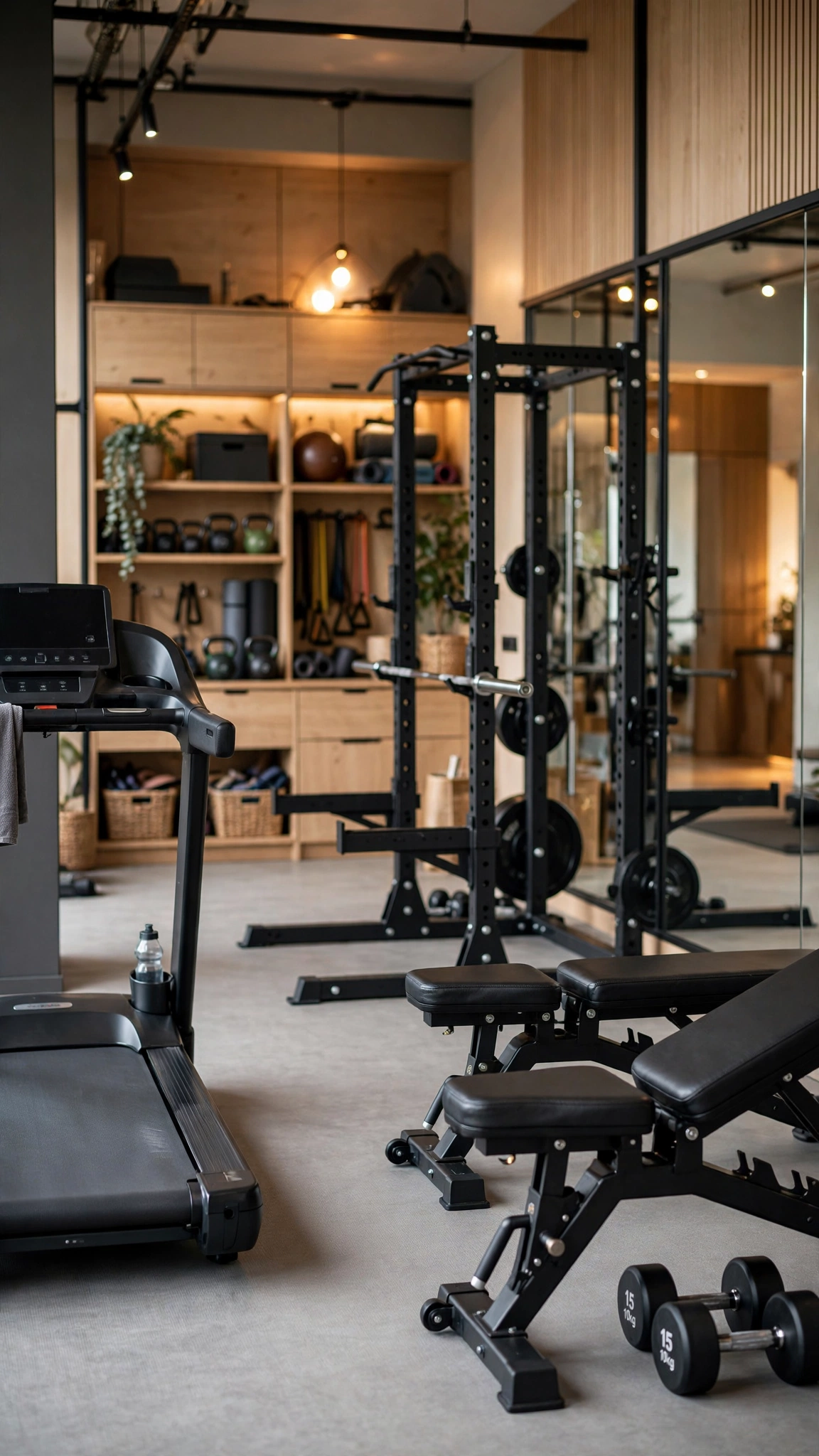 Dedicated Home Gym Basement — UGC video ad background environment by Crisp UGC Ads