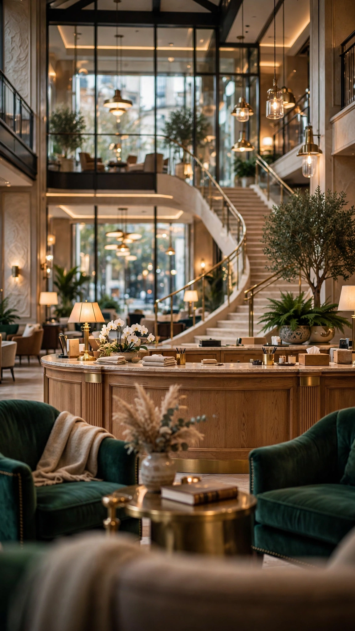 Chic Boutique Hotel Lobby Lounge — UGC video ad background environment by Crisp UGC Ads