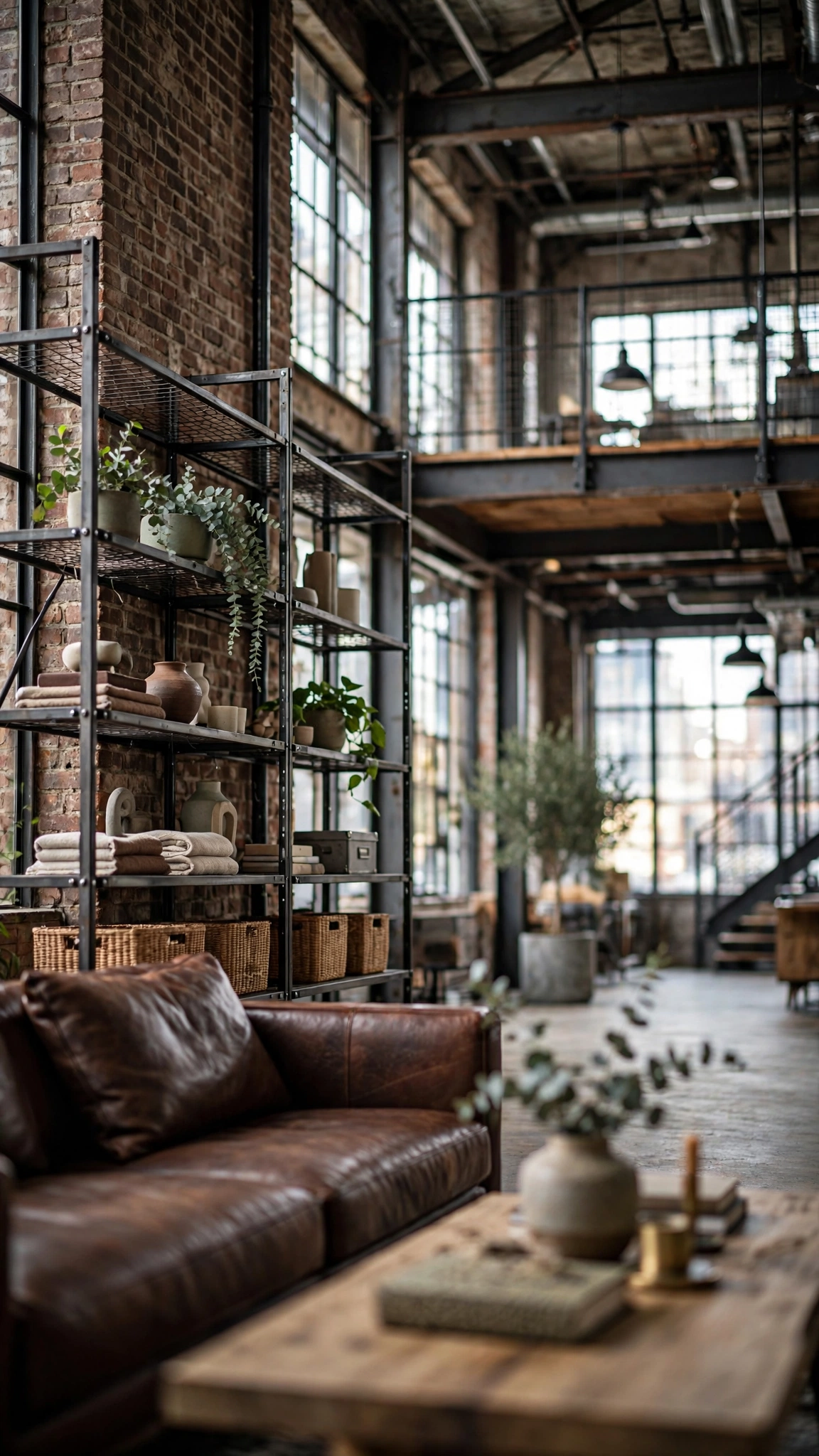 Industrial Brick Loft — UGC video ad background environment by Crisp UGC Ads