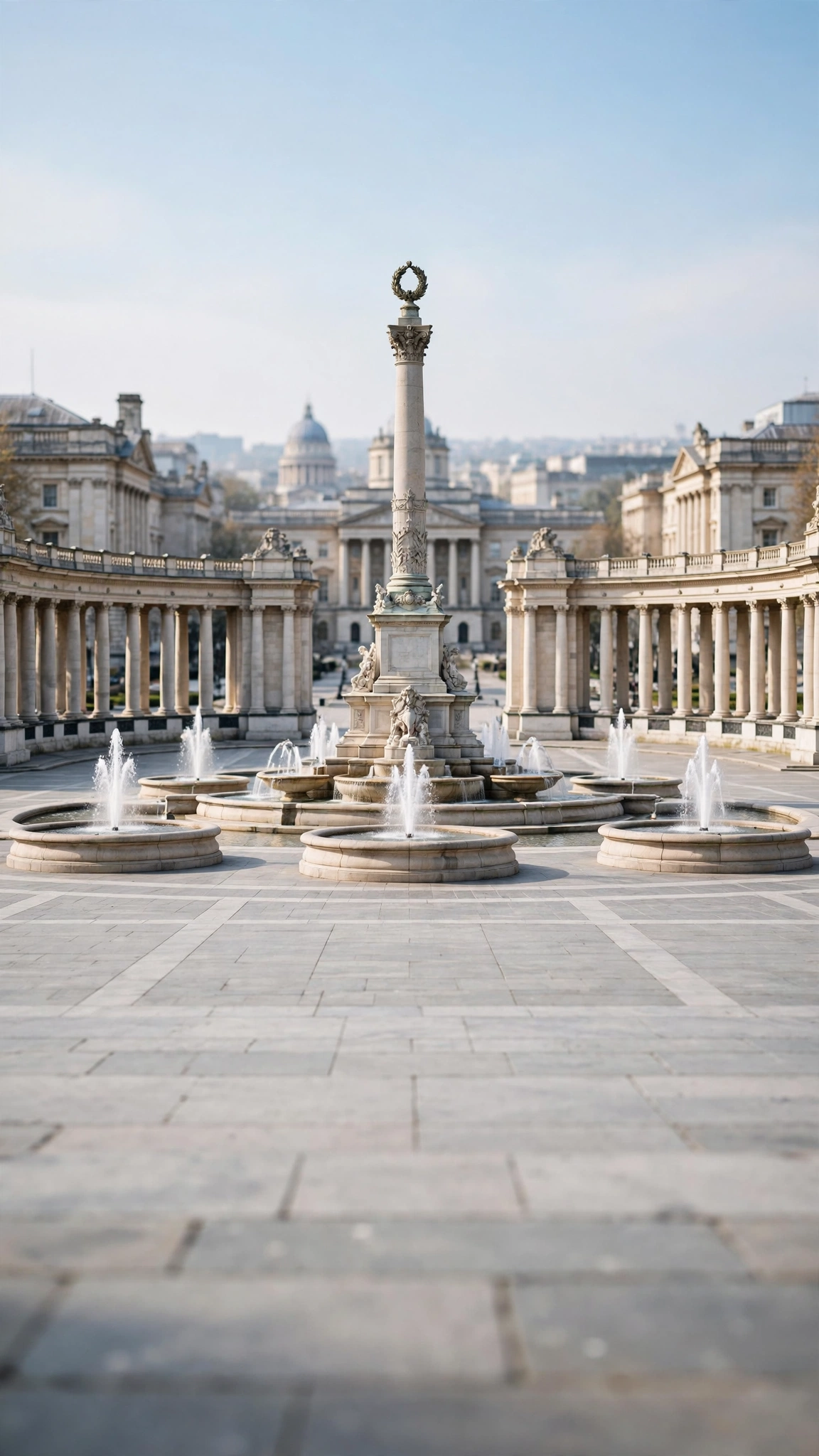 Grand City Monument Plaza — UGC video ad background environment by Crisp UGC Ads