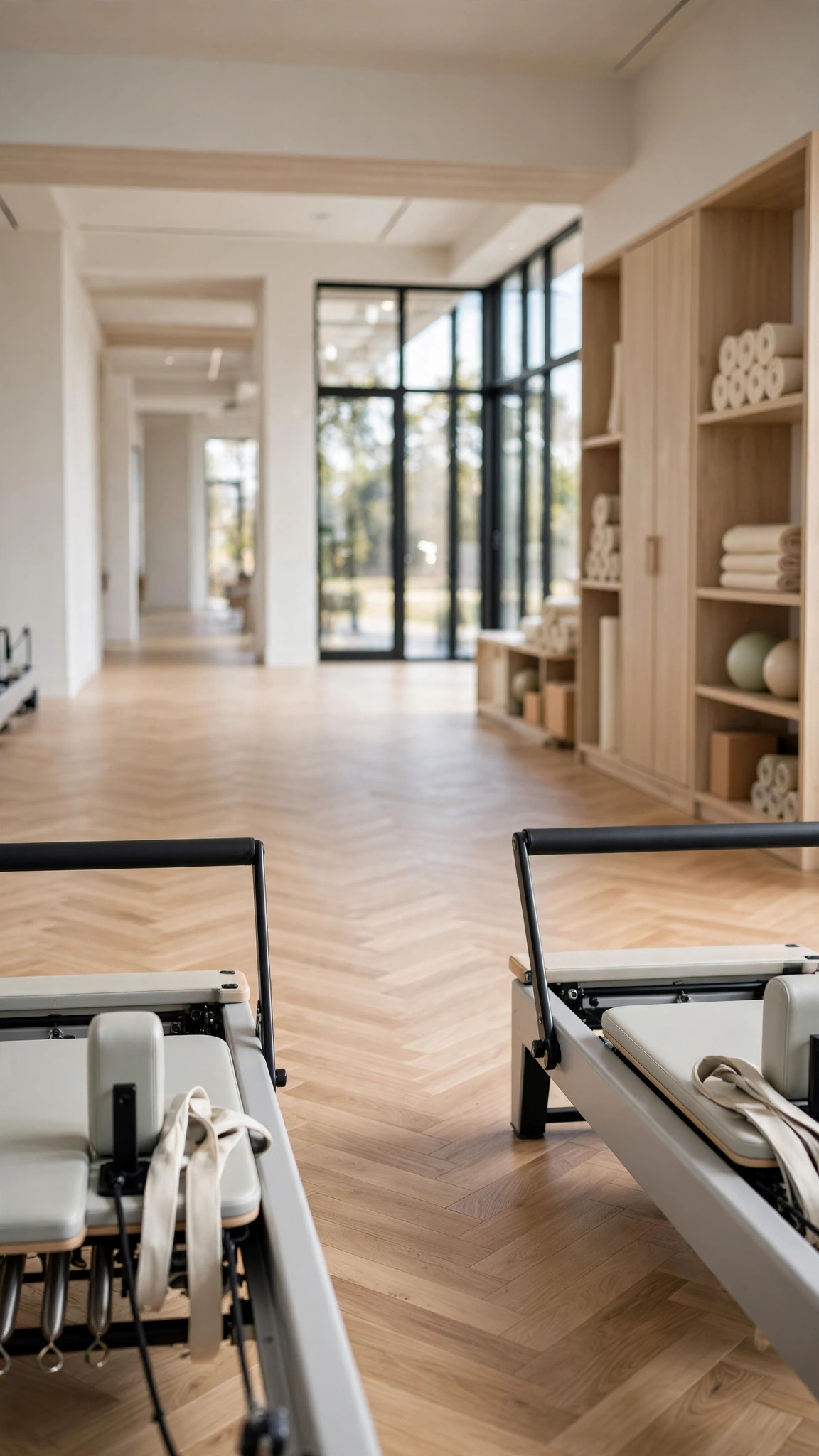 Aesthetic Reformer Pilates Studio — UGC video ad background environment by Crisp UGC Ads