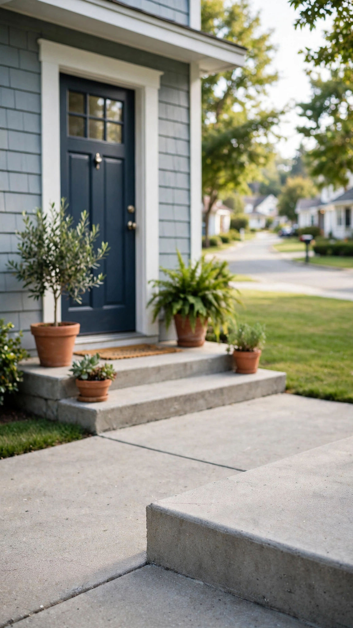 Suburban Front Porch & Walkway — UGC video ad background environment by Crisp UGC Ads