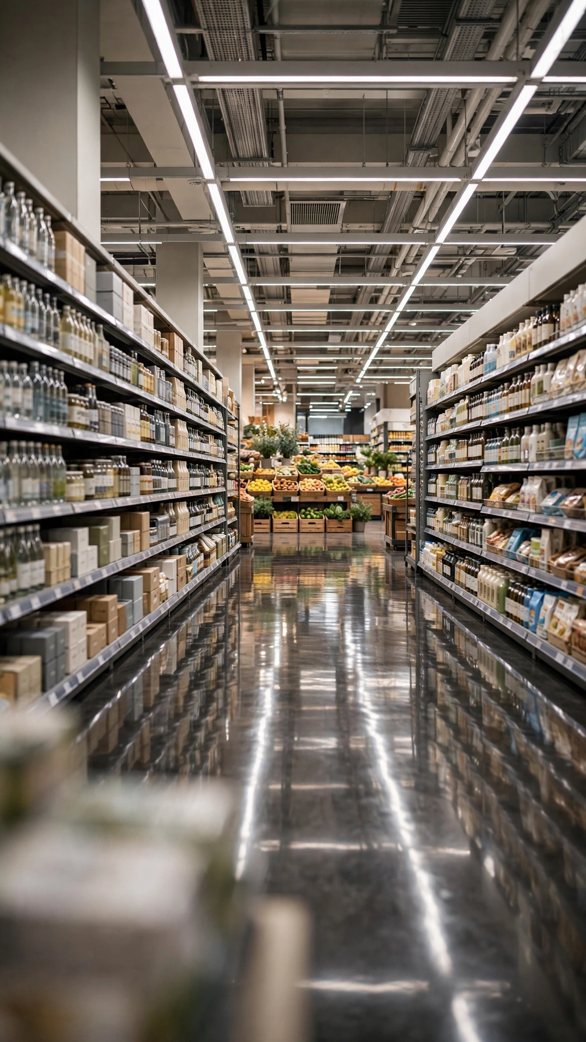 Modern Supermarket Aisle — UGC video ad background environment by Crisp UGC Ads
