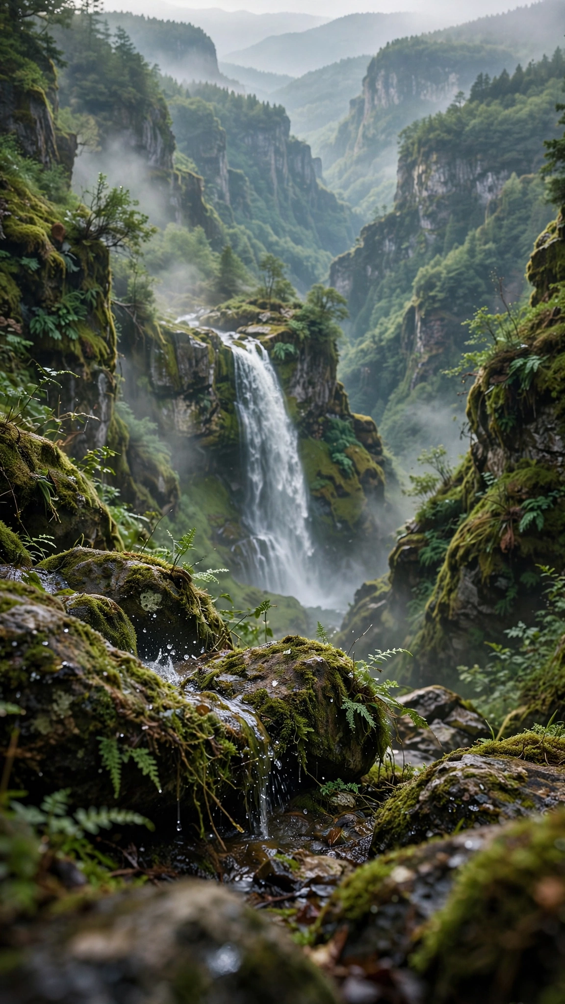 Forest Waterfall Cascade — UGC video ad background environment by Crisp UGC Ads